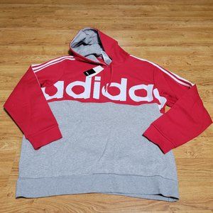 Adidas Essentials Colorblock OTH Sweatshirt RED/GREY  FL8589  MEN SIZE XXL